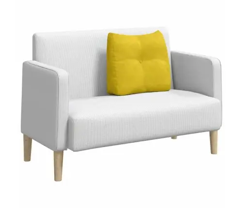 Atpakaļ Spilvens Dzeltena 60 X 24 X 50 Cm Samts Vidaxl