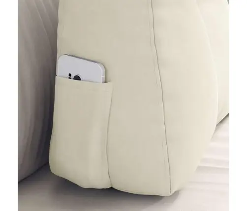 Apsaugos Pagalvė Kreminė 60 X 24 X 50 Cm Aksomas