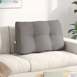 Atpakaļ Spilvens Pelēkbrūna 80 X 24 X 50 Cm Audums Vidaxl