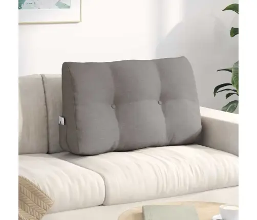 Atpakaļ Spilvens Pelēkbrūna 80 X 24 X 50 Cm Audums Vidaxl