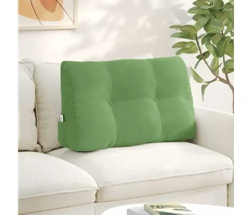 Atpakaļ Spilvens Gaiši Zaļa 80 X 24 X 50 Cm Samts Vidaxl