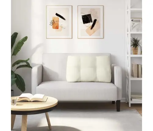 Atpakaļ Spilvens Krēmkrāsa 80 X 24 X 50 Cm Samts Vidaxl