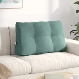 Atpakaļ Spilvens Jūras Zaļa 80 X 24 X 50 Cm Samts Vidaxl