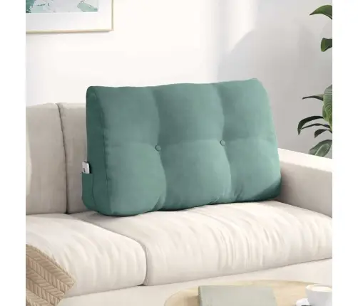 Atpakaļ Spilvens Jūras Zaļa 80 X 24 X 50 Cm Samts Vidaxl