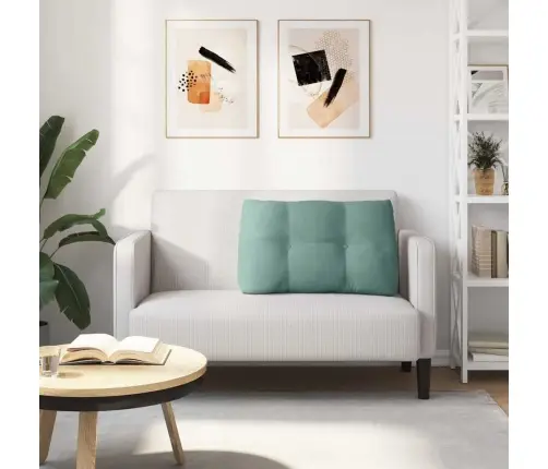 Atpakaļ Spilvens Jūras Zaļa 80 X 24 X 50 Cm Samts Vidaxl