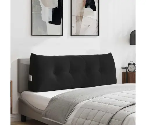 Seljatugi Padi Must 120 X 24 X 50 Cm Samet