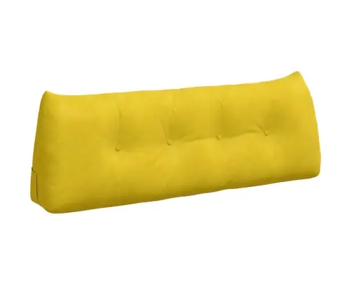 Atpakaļ Spilvens Dzeltena 140 X 24 X 50 Cm Samts Vidaxl