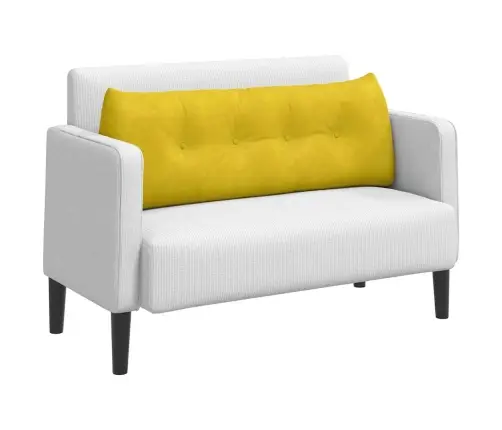 Atpakaļ Spilvens Dzeltena 140 X 24 X 50 Cm Samts Vidaxl