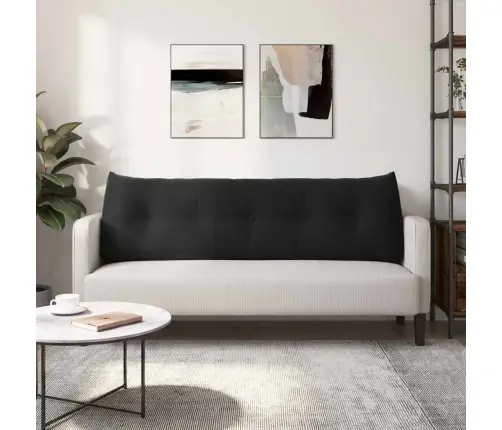 Seljatugi Padi Must 160 X 24 X 50 Cm Samet