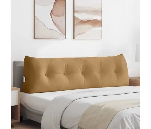 Atpakaļ Spilvens Brūna 160 X 24 X 50 Cm Samts Vidaxl