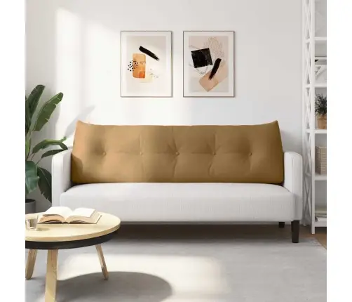 Atpakaļ Spilvens Brūna 160 X 24 X 50 Cm Samts Vidaxl