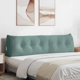Atpakaļ Spilvens Jūras Zaļa 180 X 24 X 50 Cm Samts Vidaxl