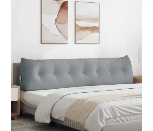 Atpakaļ Spilvens Gaiši Pelēks 200 X 24 X 50 Cm Audums Vidaxl