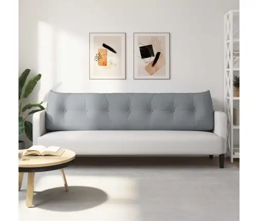 Atpakaļ Spilvens Gaiši Pelēks 200 X 24 X 50 Cm Audums Vidaxl