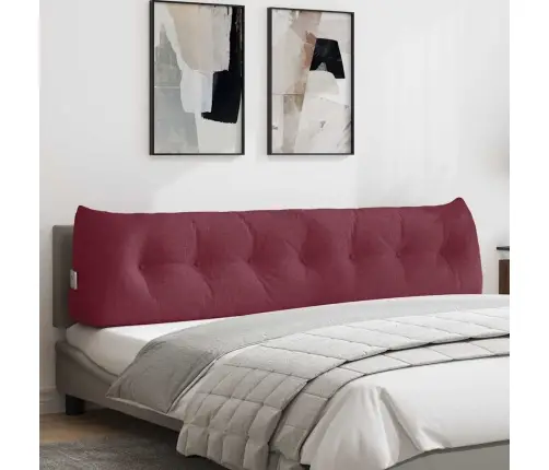 Atpakaļ Spilvens Vīna Sarkans 200 X 24 X 50 Cm Audums Vidaxl