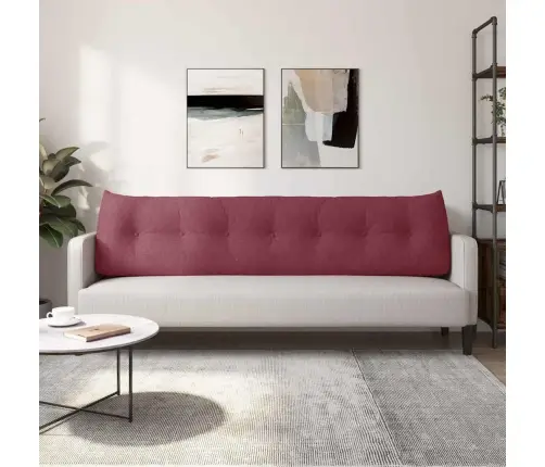 Atpakaļ Spilvens Vīna Sarkans 200 X 24 X 50 Cm Audums Vidaxl