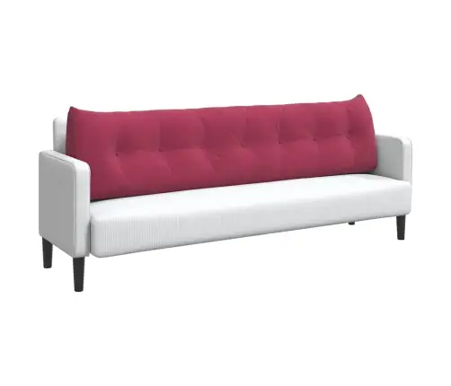 Atpakaļ Spilvens Vīna Sarkans 200 X 24 X 50 Cm Samts Vidaxl