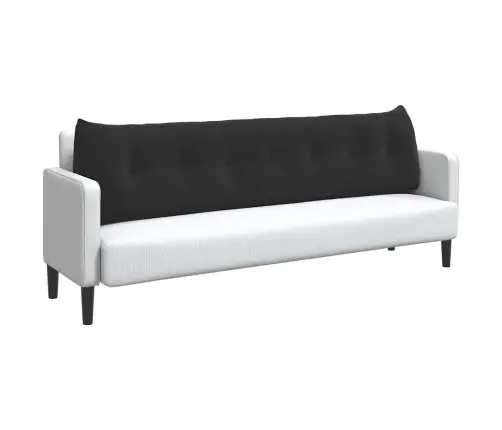 Atpakaļ Spilvens Melna 200 X 24 X 50 Cm Samts Vidaxl