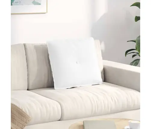 Atpakaļ Spilvens Balts 50 X 19 X 45 Cm Audums Vidaxl