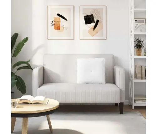 Atpakaļ Spilvens Balts 50 X 19 X 45 Cm Audums Vidaxl