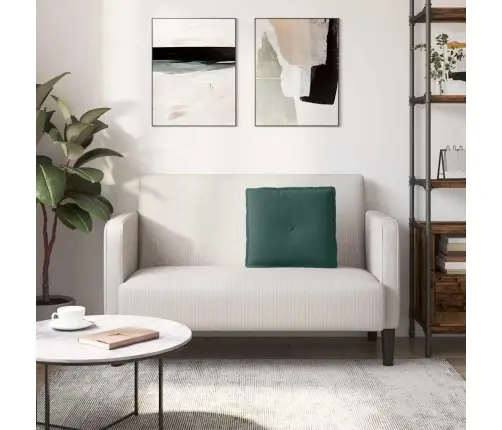 Atpakaļ Spilvens Tumši Zaļš 50 X 45 Cm Korduroja Audums Vidaxl