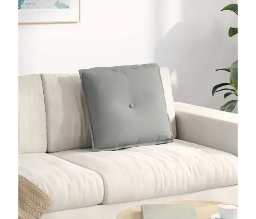 Atpakaļ Spilvens Gaiši Pelēks 50 X 45 Cm Mikrofibra Vidaxl