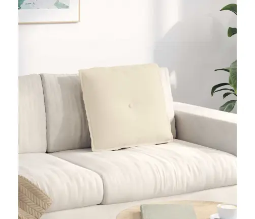 Atpakaļ Spilvens Bēša 50 X 45 Cm Mikrofibra Vidaxl