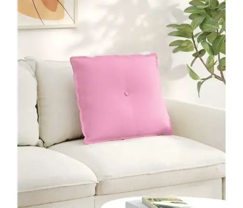 Atpakaļ Spilvens Rozā 60 X 19 X 50 Cm Audums Vidaxl