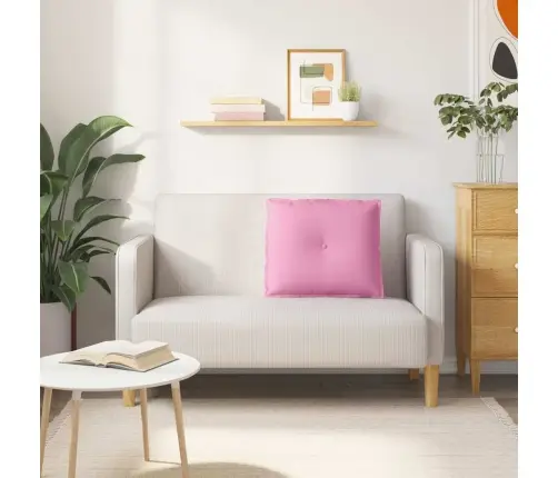 Atpakaļ Spilvens Rozā 60 X 19 X 50 Cm Audums Vidaxl