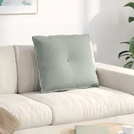 Atpakaļ Spilvens Gaiši Pelēks 60 X 50 Cm Korduroja Audums Vidaxl