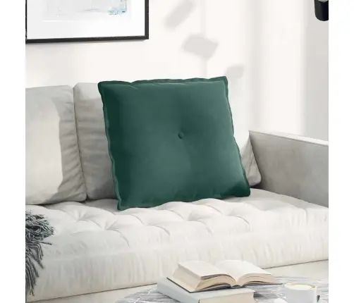 Atpakaļ Spilvens Tumši Zaļš 60 X 50 Cm Korduroja Audums Vidaxl