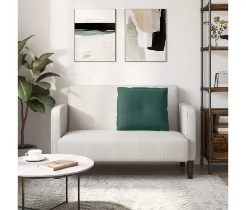 Atpakaļ Spilvens Tumši Zaļš 60 X 50 Cm Korduroja Audums Vidaxl