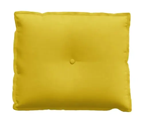 Atpakaļ Spilvens Dzeltena 60 X 50 Cm Korduroja Audums Vidaxl