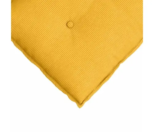 Atpakaļ Spilvens Gaiši Dzeltena 60 X 50 Cm Korduroja Audums Vidaxl