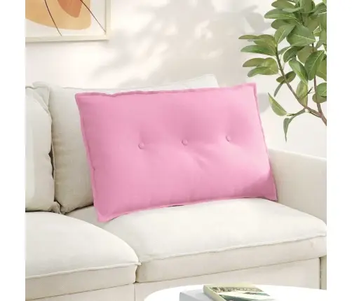 Atpakaļ Spilvens Rozā 80 X 19 X 50 Cm Audums Vidaxl