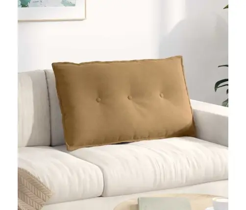 Atpakaļ Spilvens Brūna 80 X 50 Cm Korduroja Audums Vidaxl