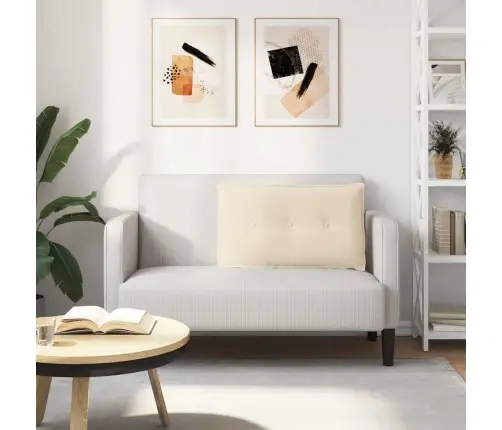 Atpakaļ Spilvens Bēša 80 X 50 Cm Mikrofibra Vidaxl