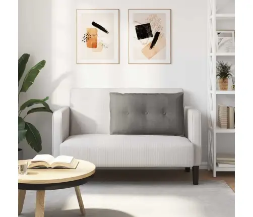 Atpakaļ Spilvens Gaiši Pelēks 80 X 50 Cm Korduroja Audums Vidaxl