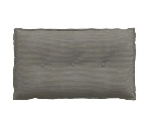 Atpakaļ Spilvens Gaiši Pelēks 80 X 50 Cm Korduroja Audums Vidaxl