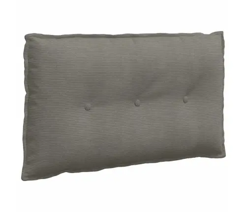 Atpakaļ Spilvens Gaiši Pelēks 80 X 50 Cm Korduroja Audums Vidaxl