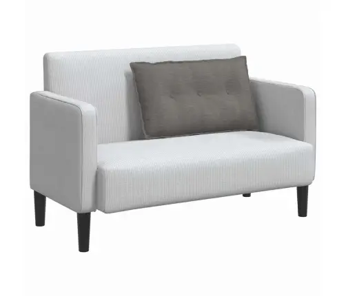 Atpakaļ Spilvens Gaiši Pelēks 80 X 50 Cm Korduroja Audums Vidaxl