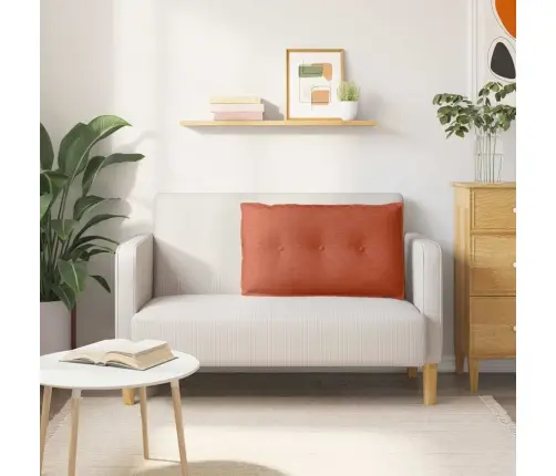 Atpakaļ Spilvens Sarkans Oranžs 80 X 50 Cm Korduroja Audums Vidaxl