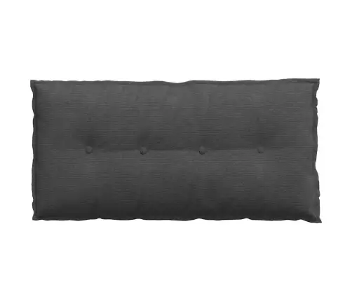 Atpakaļ Spilvens Tumši Pelēks 100 X 50 Cm Korduroja Audums Vidaxl