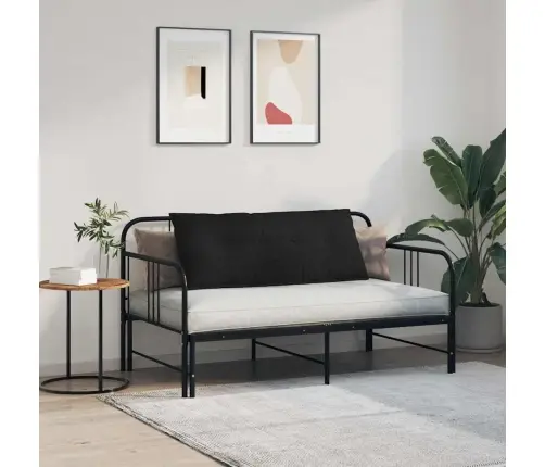 Atpakaļ Spilvens Melna 120 X 19 X 50 Cm Audums Vidaxl