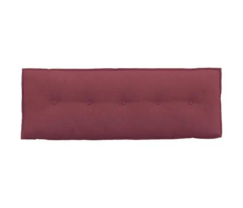 Atpakaļ Spilvens Vīna Sarkans 140 X 19 X 50 Cm Audums Vidaxl