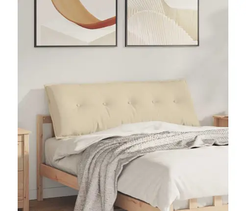 Atpakaļ Spilvens Krēmkrāsa 140 X 19 X 50 Cm Audums Vidaxl