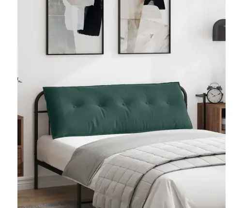 Atpakaļ Spilvens Tumši Zaļš 140 X 50 Cm Korduroja Audums Vidaxl