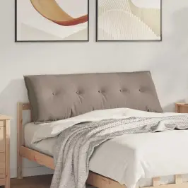 Atpakaļ Spilvens Pelēkbrūna 140 X 50 Cm Mikrofibra Vidaxl