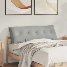 Atpakaļ Spilvens Gaiši Pelēks 140 X 50 Cm Mikrofibra Vidaxl