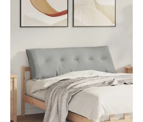 Atpakaļ Spilvens Gaiši Pelēks 140 X 50 Cm Mikrofibra Vidaxl